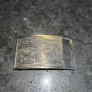 Vintage Levi Strauss brass belt buckle